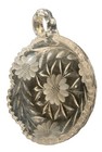Vintage Crystal Clear Glass 6-inch Nappy Dish-etched Flowers-collectible