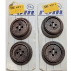 Vtg Somertime Brown Wood Grain Resin Buttons 1  10 Buttons Made England 5 Cards