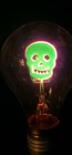 Skull Light Bulb Vintage Aerolux Style Pink   Green Neon Design New W  Box Rare
