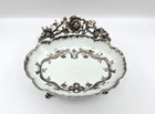 Matson Soap Dish And Cup Set Hollywood Regency Silver Roses
