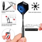 Cyeelife Steel Tip Darts 20 24 30g With Aluminum Shafts black silver