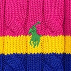 Polo Ralph Lauren Sweater Kids L 12-14 Multicolor Striped Cable Knit Pony Logo
