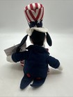 The Disney Store Uncle Sam Goofy 8  Mini Bean Bag Plush Toy Nwt