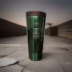 Starbucks Stainless Tumbler Travel 16oz Green Coffee Cup Push Lid