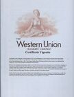 Western Union Telegraph Company Stock Certificate