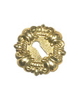 Keyhole Cover Bright Brass For Drawers Doors 1 3 4 In Wide