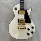 Custom Les Paul Electric Guitar Pearl White  Hh Pickup Ship Us