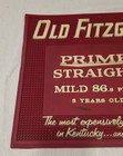 Vtg Rare Old Fitzgerald  Bourbon Rubber Bar Mat Bartender 18x15 Free S h