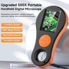 Digital Microscope Handheld 2 0 Inch Ips Color Screen portable Orange 