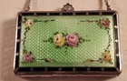 Antique Gorgeous D f b  Co  1926   Compact  Powder rouge  Guilloche  Chain