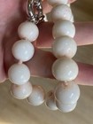 Antique Vintage Big Very Heavy Pink Shell Conch Pearls Necklace Restrung
