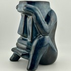 Trader Vics Tiki Farm Suffering Bastard Moai Blue Ceramic Mug Bellevue 2000s Vtg