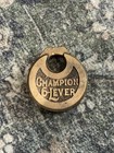 Champion 6-lever Antique Pancake Brass Padlock No Key