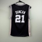 Adidas San Antonio Spurs Tim Duncan 21 Nba Jersey Kids Large 14-16 Black