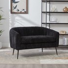 Modern Upholstered Chenille Loveseat Accent Couch 2-seater Sofa For Living Room