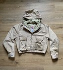 Vintage Columbia Gore Tex Wading Jacket Tan Khaki Medium Usa Fishing Fly Crop