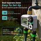 Quobas Brass Sprinkler Timer  Programmable Interval Program 2 Zone  Gray