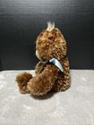 Petting Zoo Brown Baby Monkey Plush Blue Bow Chimp Sitting 9  Stuffed Toy Pet