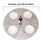 Clear Round Vinyl Fitted Tablecloth Waterproof Oilcloth Heavy Duty Elasticized