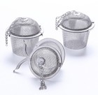 1 Stainless Steel Tea Infuser Ball Mesh Loose Leaf Herb Strainer W  Lock Chain