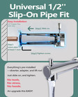 7 Inch Extra Long Tub Spout With Diverter  Chrome Plated   Slip-on 304 Stainless