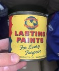 Vintage Lasting Paints Tin Can Piggy Bank Advertising Baltimore Md