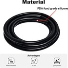 5ft 10mm  3 8   Silicone Vacuum Tubing Hose Line 130psi Max Pressure Black
