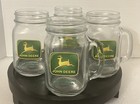 John Deere Official Trademark Glass Drinking Jar 16oz  - Set Of 4