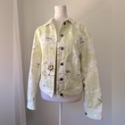 Vintage    00s Jones Wear Sport Light Green   White Floral Print Cotton Jacket