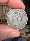 1890 Argentina Bronze 2 Centavos Coin Au Circulated Capped Liberty Head