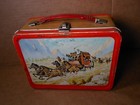 Vintage 1963 King Seeley Wagon Train Metal Lunch Box Cowboy Stagecoach