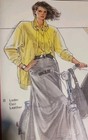 Burda 5938 Leather Skirt Vintage Sewing Pattern Uncut  Sz 10-20