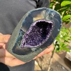 720g Natural Amethyst Geode Quartz Cluster Crystal Specimen Healing