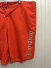 O neill Swim Trunks Mens 42 Orange Logo Casual Swim Trunk Beach Board Shorts