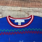 Jolly Sweaters   Blue Hohoho Holiday Drunk Reindeer Ugly Christmas Sweater Sz S