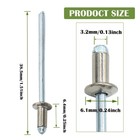 100pcs 1 8  X 1 4  Stainless Steel Pop Rivets Dome Head Blind Rivet Assortment