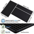 3 Pack Ultimate Small Bar Mat Set - 8mm Thick Anti-skid Non-toxic Black 