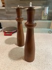 Pair Of Vintage Mid Century Modern Indian Teak Wood Candle Holders