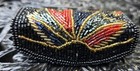 Vintage Beaded Lipstick Case Holder W  Mirror   Snap Closure  Multi Colors  3 5 
