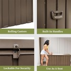 100 Gallon Outdoor Storage Deck Box Waterproof  Large Patio Storage Bin