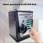 Electronic Password Piggy Bank Cash Coin Can Money Locker Auto Insert Bills