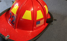 Vintage Msa Cairns 1010 2006 Red Fireman Firefighter Rescue Helmet W chin Strap