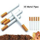 10x 3  Metal One Hitter Dugout Smoking Pipe Cigarette Bat Large Ceramic Tobacco