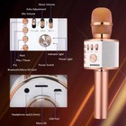 Wireless Bluetooth Karaoke Microphone 3-in-1 Portable Handheld Rose Mic Speak