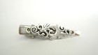Small Silver Metal Filigree Alligator Hair Clip Barrette For Fine Thin Hair