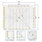 Large Slotted Quilting Ruler  Non-slip Stripology Acrylic Ruler  6 5  Or 18 5 