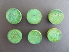 Antique Wood Handpainted German Boy Wood Buttons 3 4  