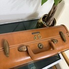 Vintage Samsonite Shwayder Bros Hard Shell Suitcase Brown Luggage Case Brass Je