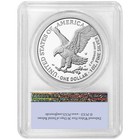2021-w Proof  1 Type 2 American Silver Eagle Pcgs Pr69dcam Fs Flag Label