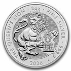 2026 Royal Tudor Beasts The Queen s Lion 2 Oz 0 9999 Silver Bu Coin In Capsule